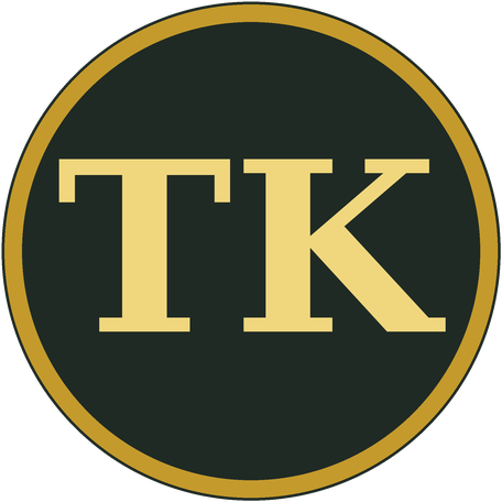 The Kennel TK logo, with a ruffed grouse, a ringneck pheasant and a bobwhite quail flushing up from behind it